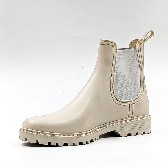 ALDO Storm Women Cream Chelsea Rain Ankle Booties Size 11M - Picture 7 of 9